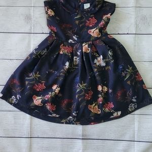 Party dress 3T Floral Navy Blue